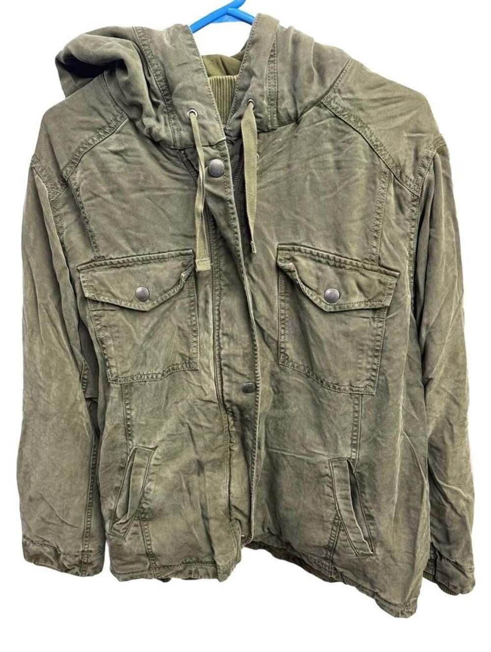 American Eagle Military Parka Hooded Jacket Green XL
